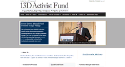 Desktop Screenshot of 13dactivistfund.com